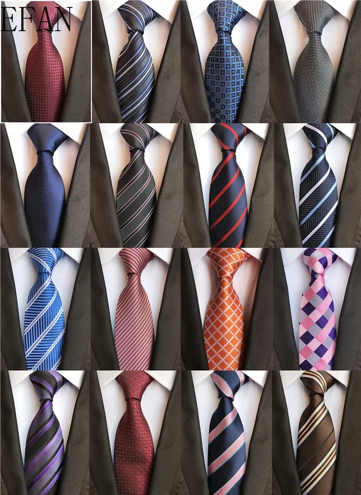 Classic 8cm Ties for Man 100% Silk Tie Luxury Tie for Men