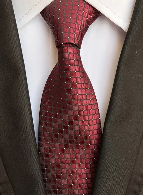 Classic 8cm Ties for Man 100% Silk Tie Luxury Tie for Men