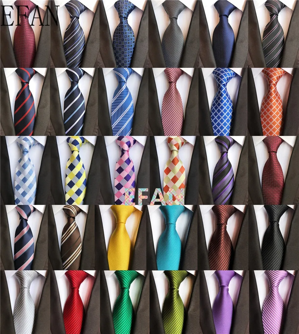 Classic 8cm Ties for Man 100% Silk Tie Luxury Tie for Men