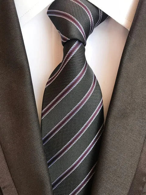 Classic 8cm Ties for Man 100% Silk Tie Luxury Tie for Men