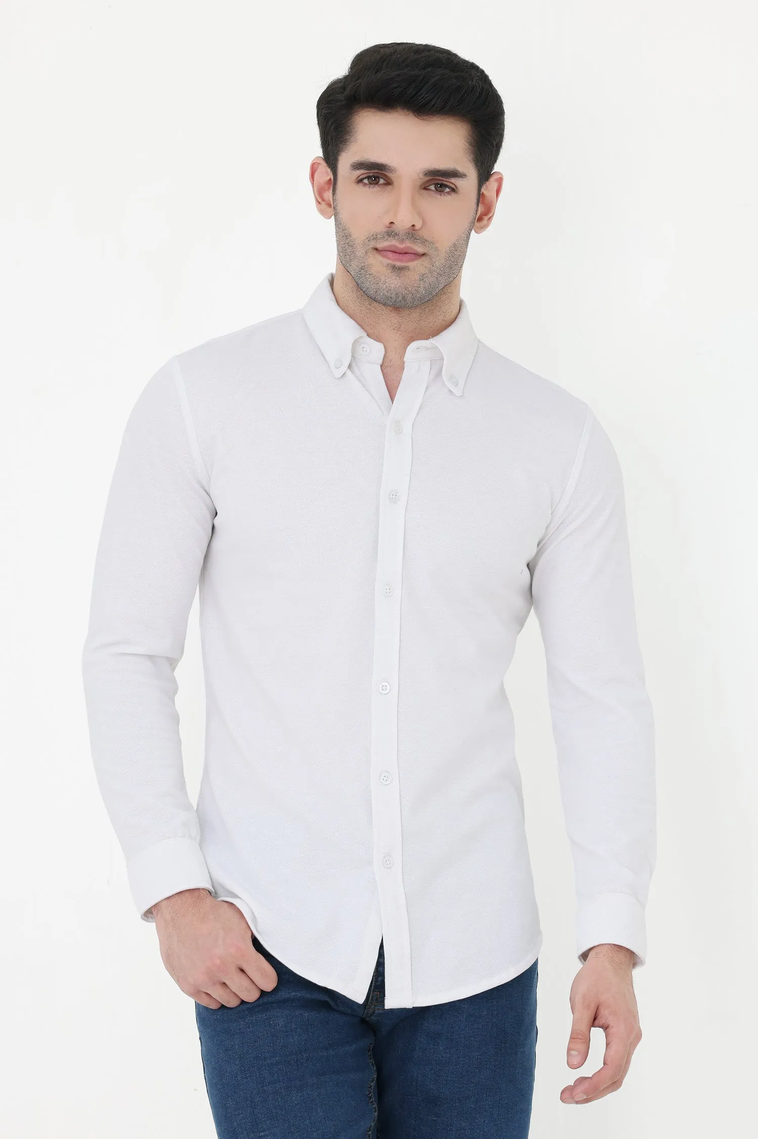 Classic Button-Down Shirt-White