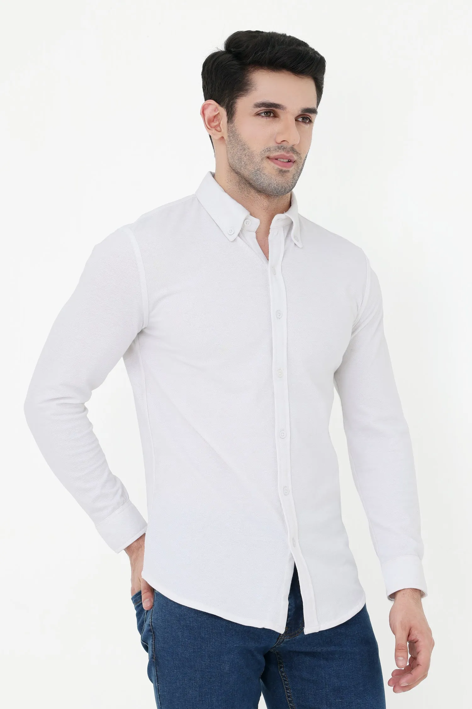 Classic Button-Down Shirt-White