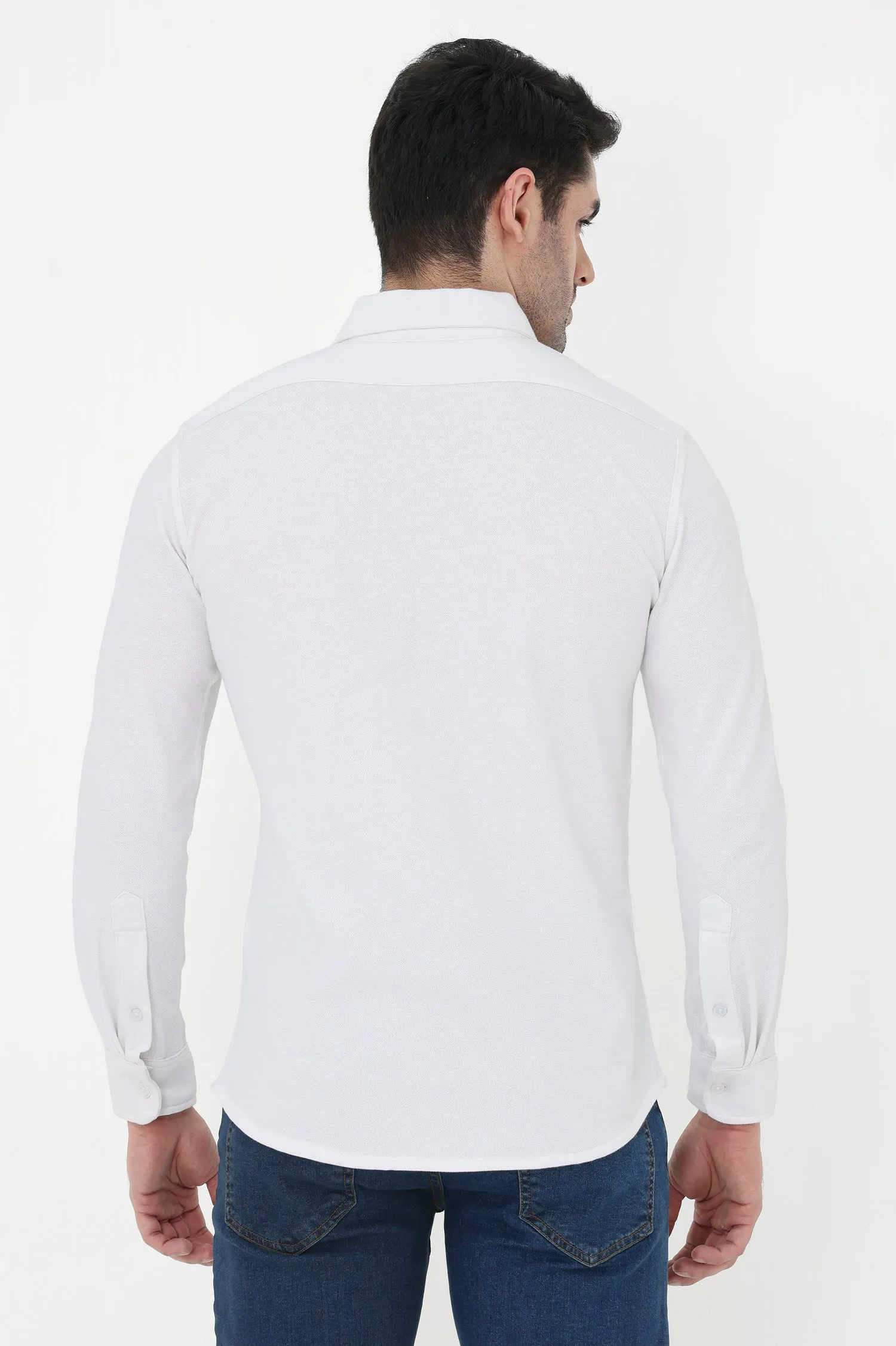 Classic Button-Down Shirt-White