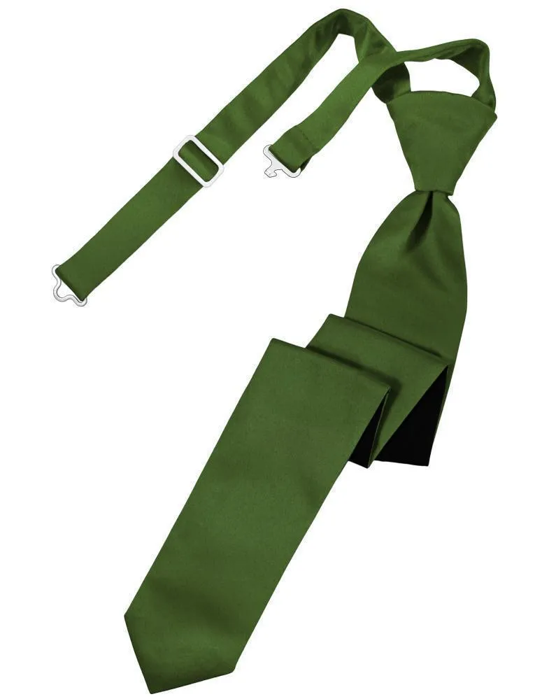 Clover Luxury Satin Skinny Necktie