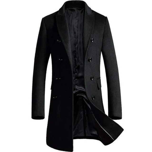 Coat Royale™ | Men's Double Breasted Formal Coat | Wool Blend, Tailored Fit & Classic Design