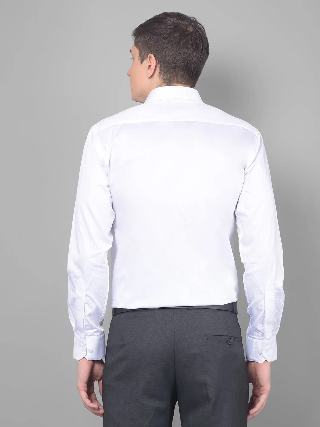 COBB SOLID WHITE SMART FIT FORMAL SHIRT