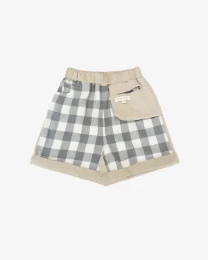 Contrasting Patchwork Shorts