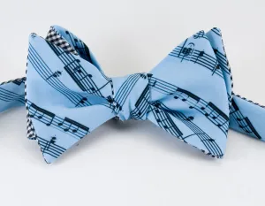 Copy of Musical Notes Blue Bow Tie
