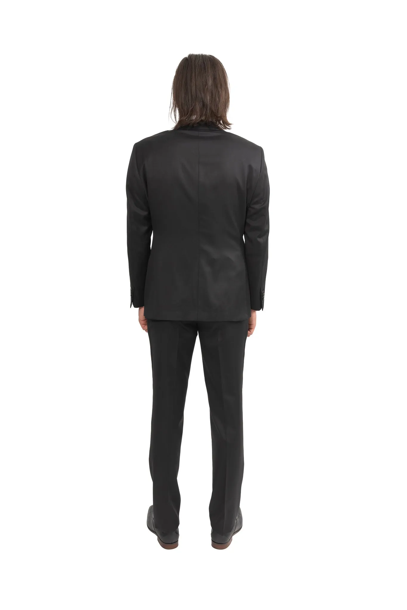 Cosiani Loro Piana Black Wool Suit