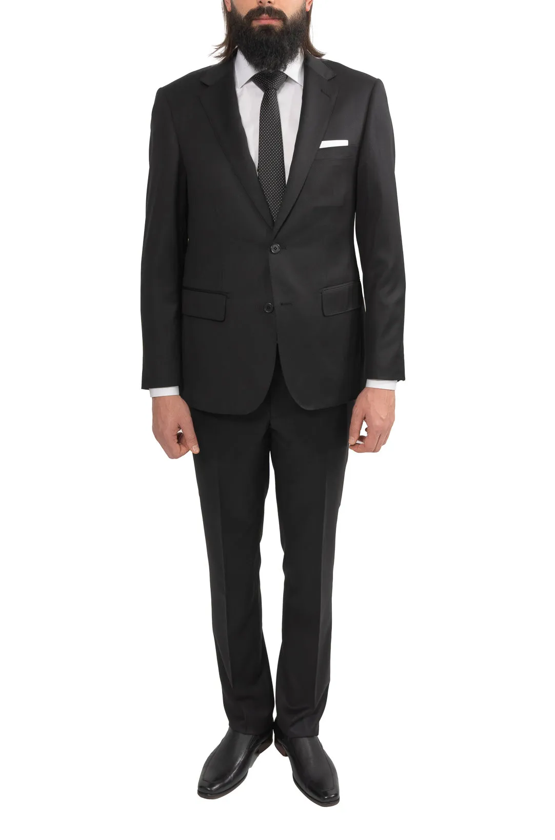 Cosiani Loro Piana Black Wool Suit