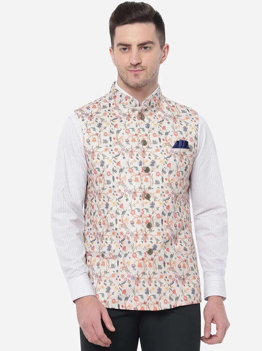 Cream Bandhgala Jacket | JB Studio