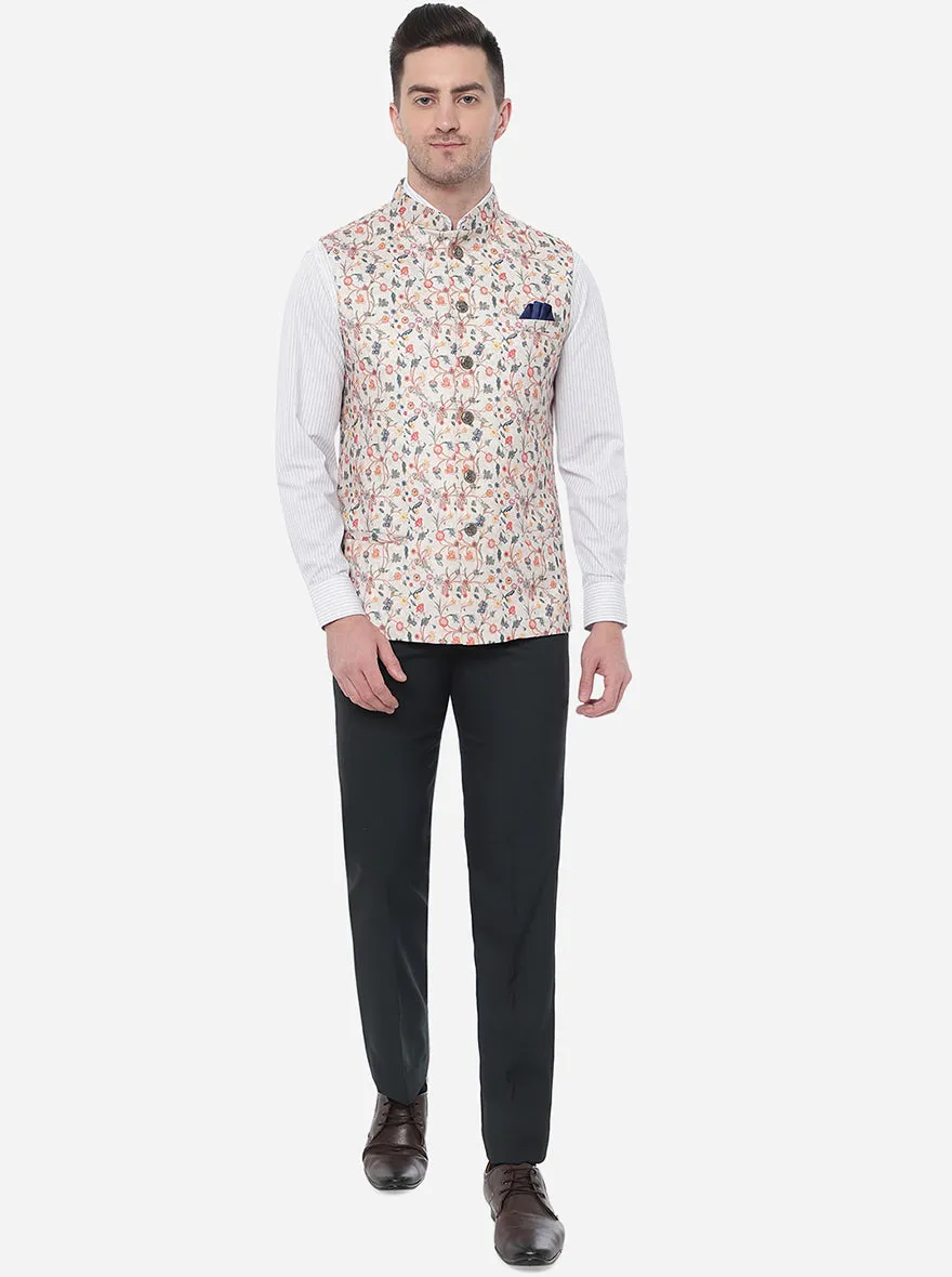 Cream Bandhgala Jacket | JB Studio
