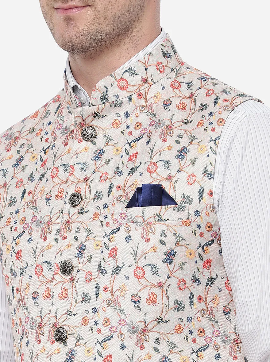 Cream Bandhgala Jacket | JB Studio