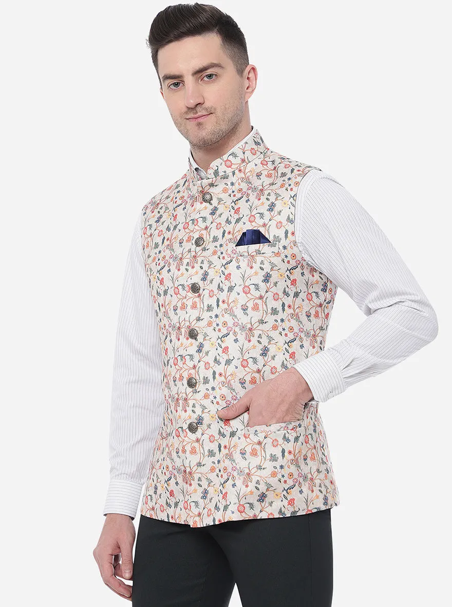 Cream Bandhgala Jacket | JB Studio