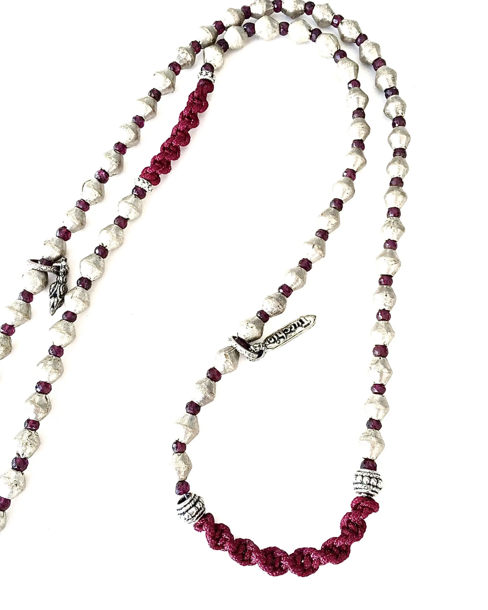 Creative Garnet Tusk Necklace