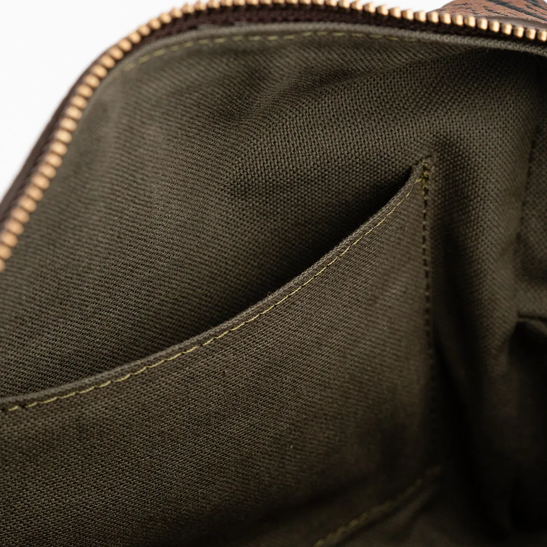CUELLO DE TORO LEATHER DOPP KIT - BROWN RUST