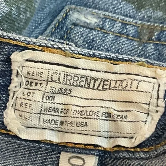 Current/Elliott The Boyfriend Super Loved Rose Gold Stars Shorts 27