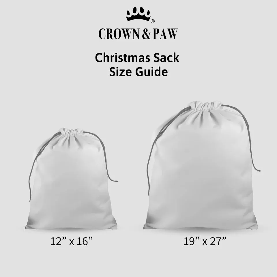 Custom Name Reindeer Christmas Sack