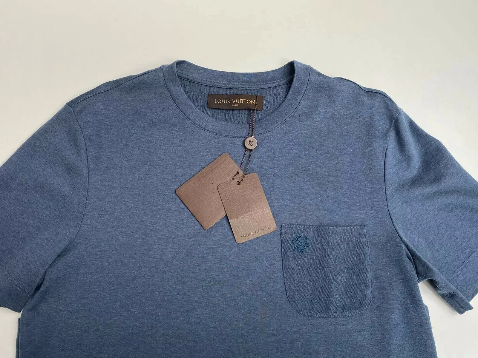 Damier Pocket Crewneck T-Shirt