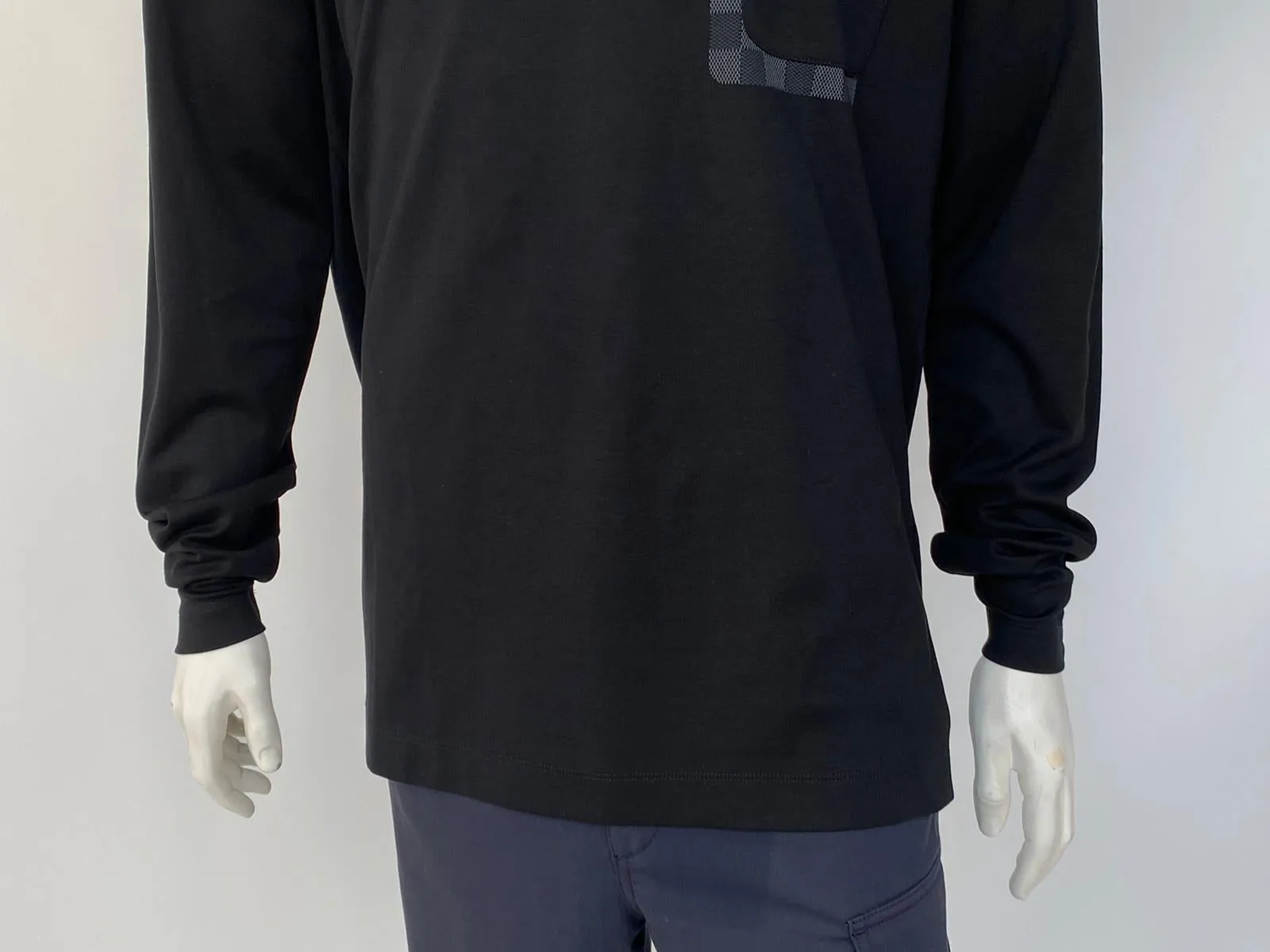 Damier Pocket Printed Long Sleeve T-Shirt