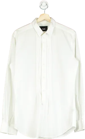 D&G White Long Sleeve Shirt UK 41"