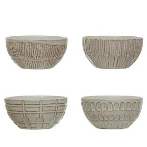 DEBOSSED STONEWARE SOUP BOWL