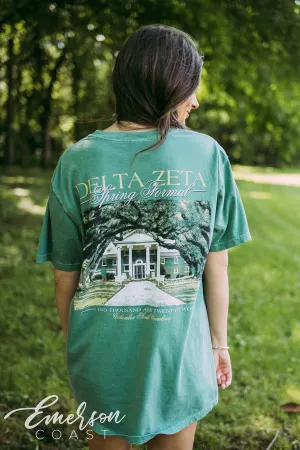 Delta Zeta Spring Formal Green Tee