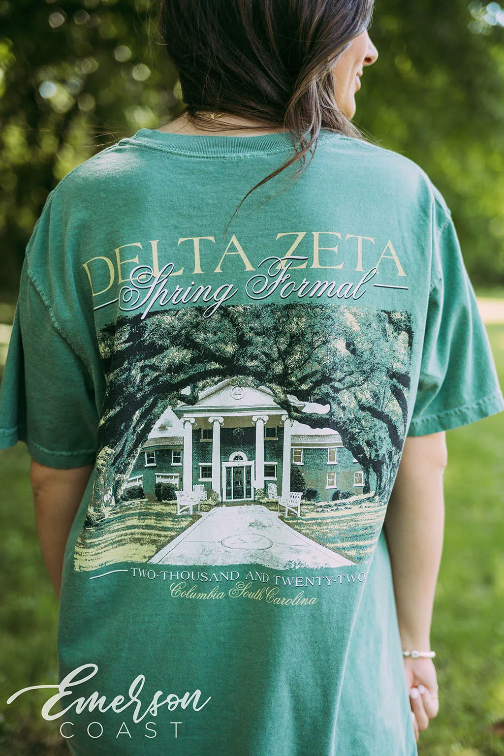 Delta Zeta Spring Formal Green Tee