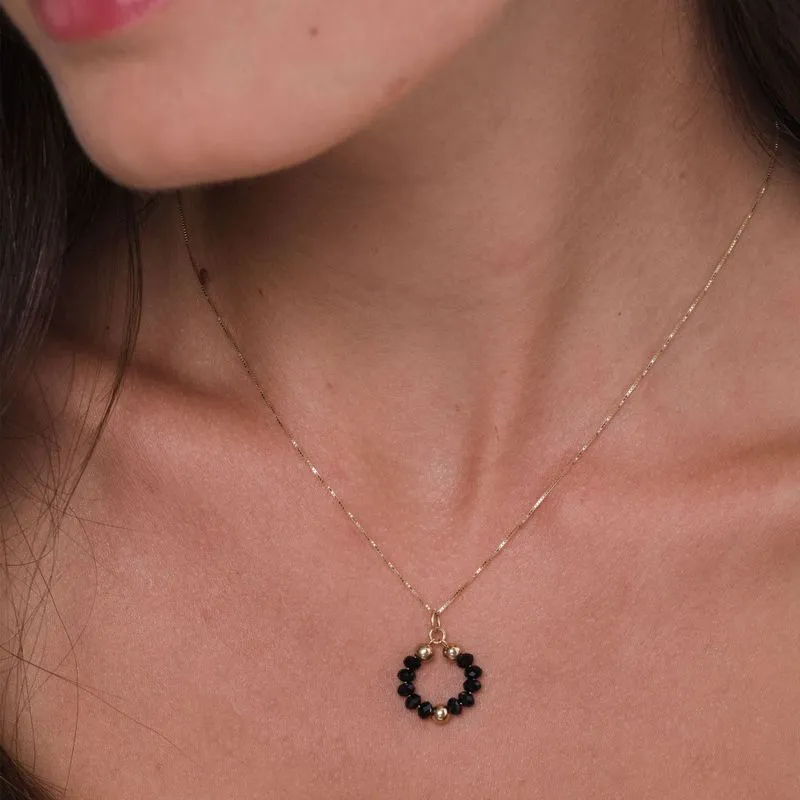 Deniz Gold Onyx Pendant