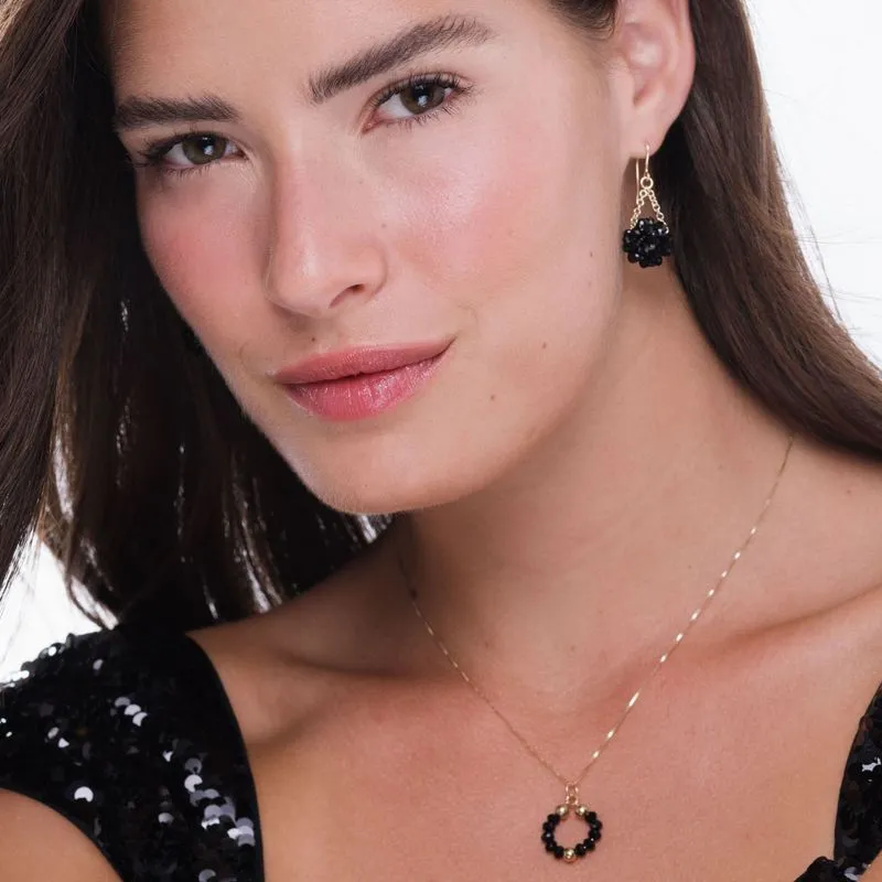 Deniz Gold Onyx Pendant