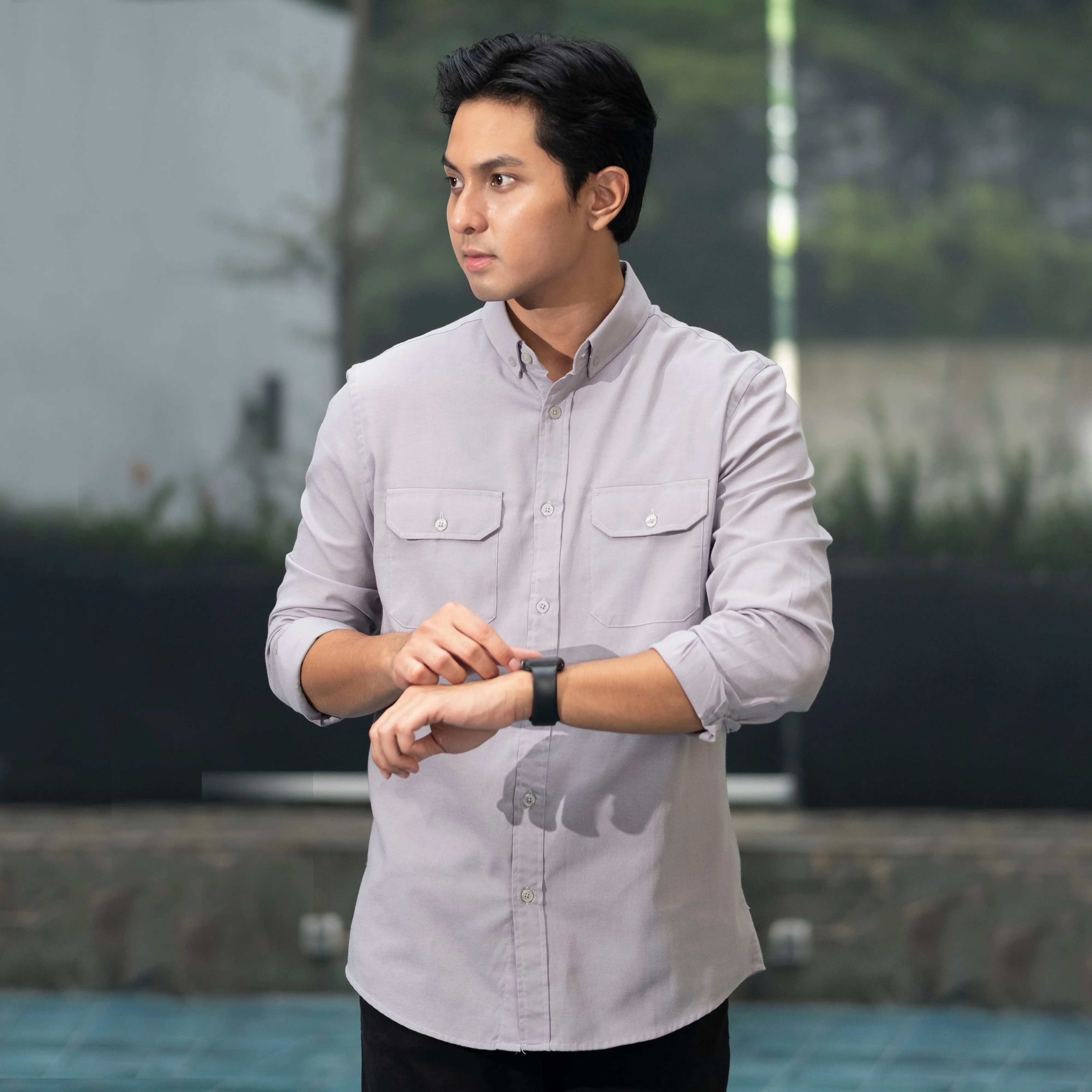 Denzel Workshirt Kemeja Kerja Lengan Panjang