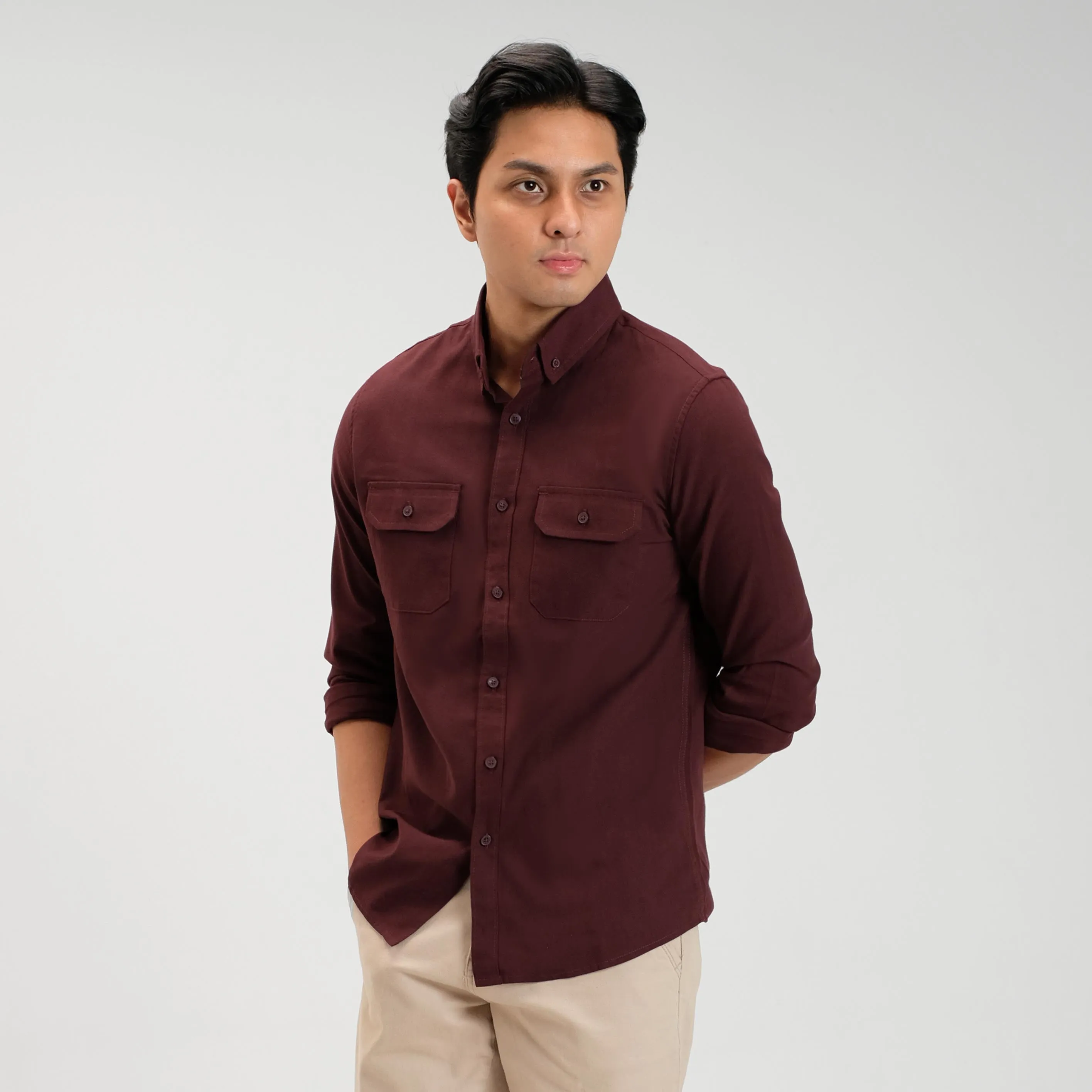 Denzel Workshirt Kemeja Kerja Lengan Panjang