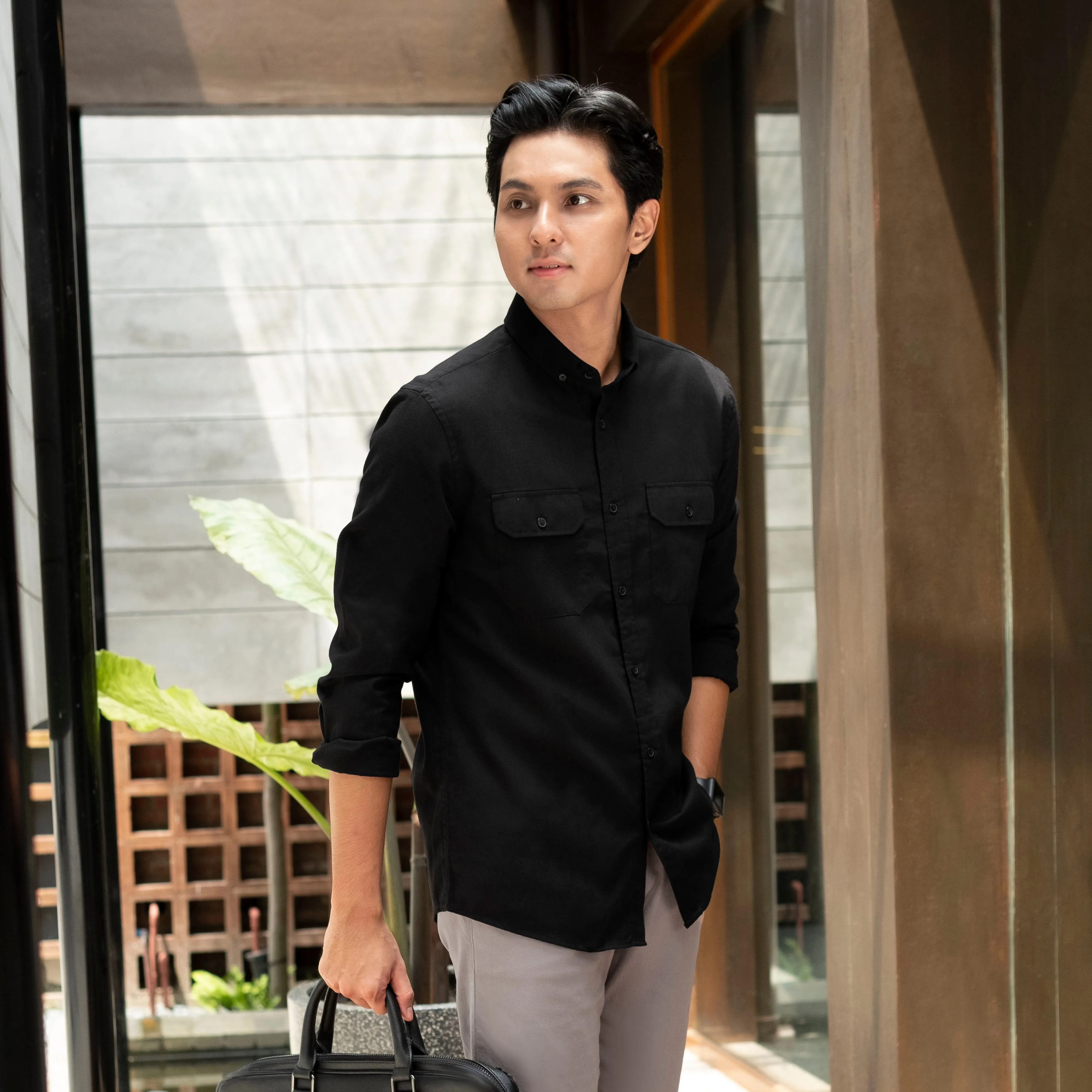 Denzel Workshirt Kemeja Kerja Lengan Panjang