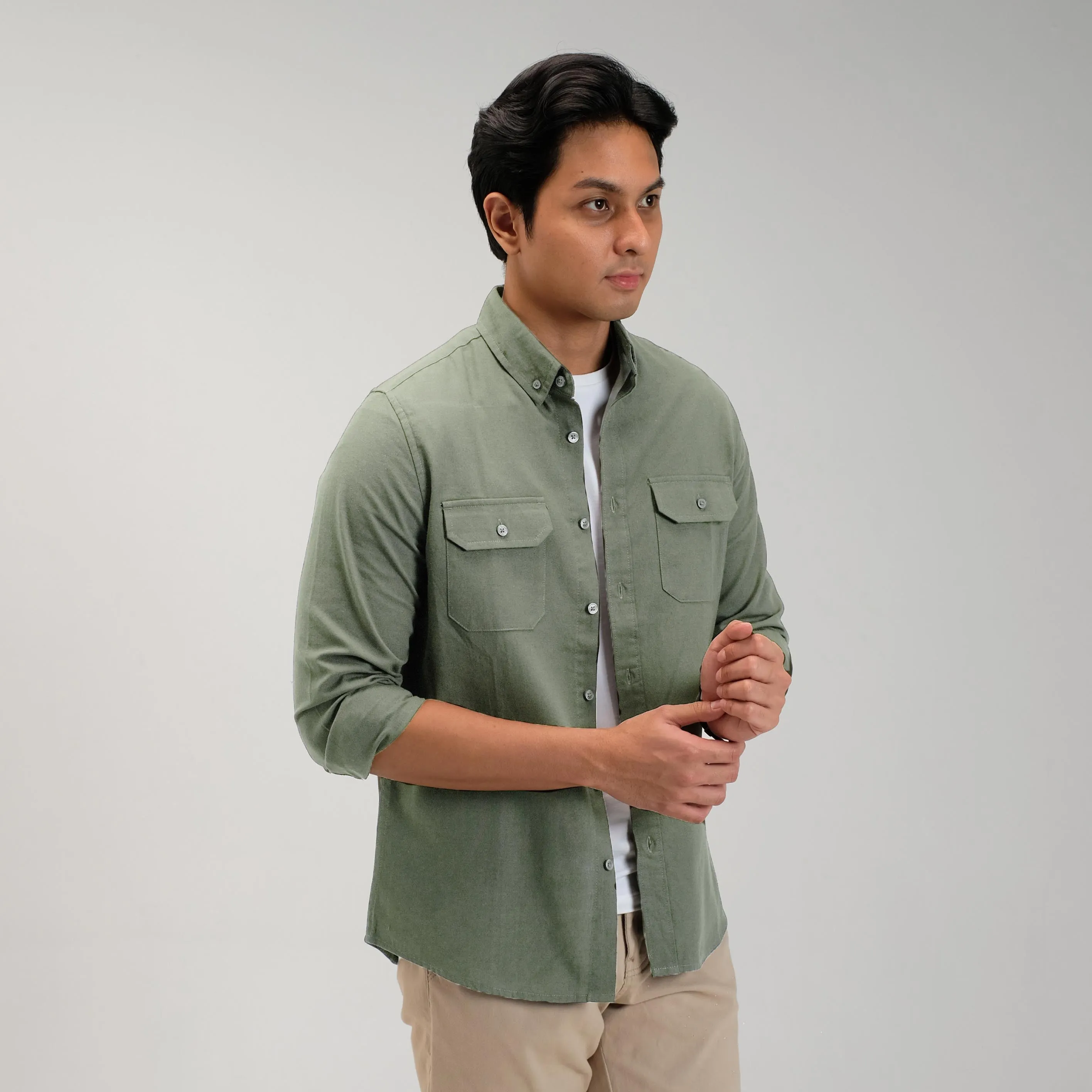 Denzel Workshirt Kemeja Kerja Lengan Panjang