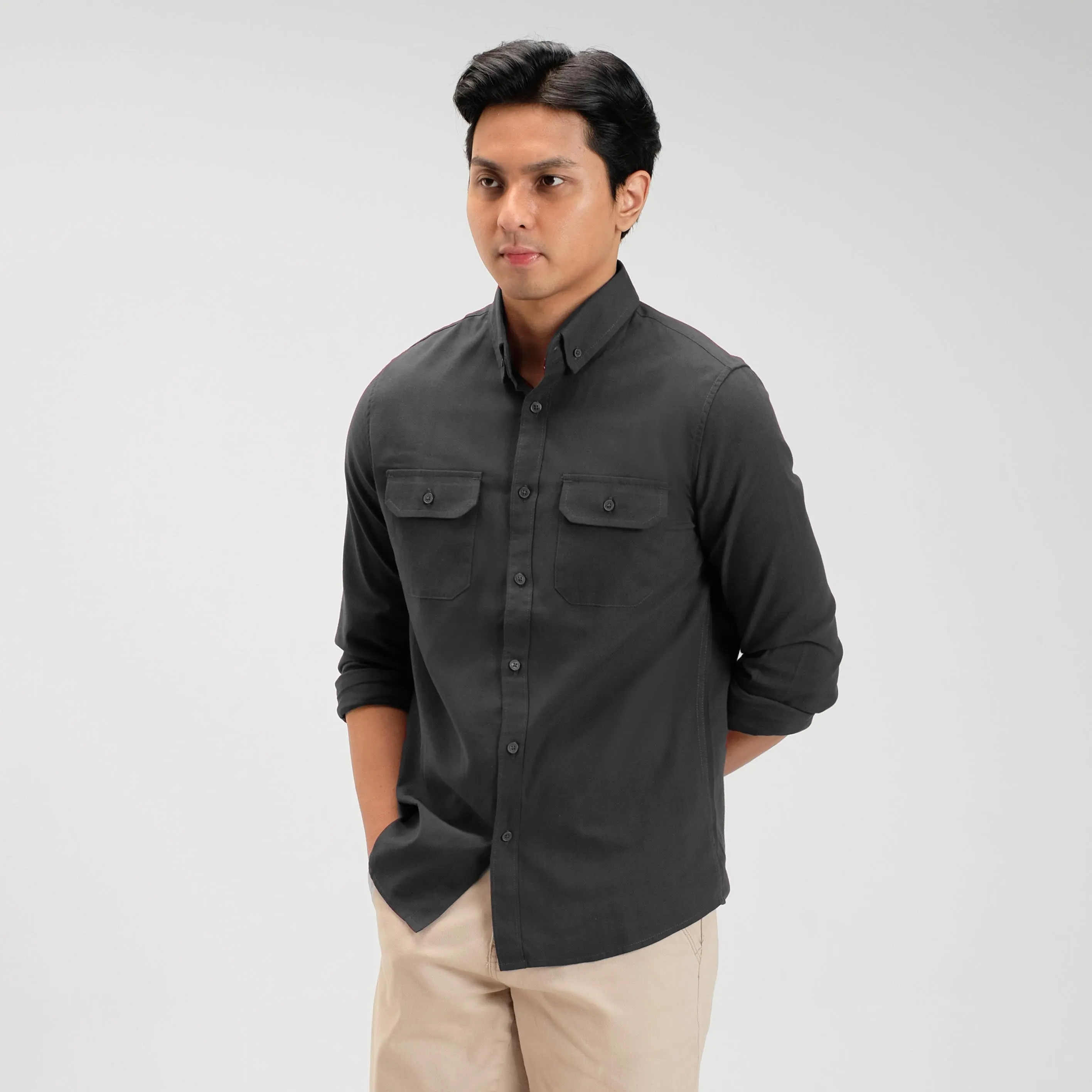 Denzel Workshirt Kemeja Kerja Lengan Panjang