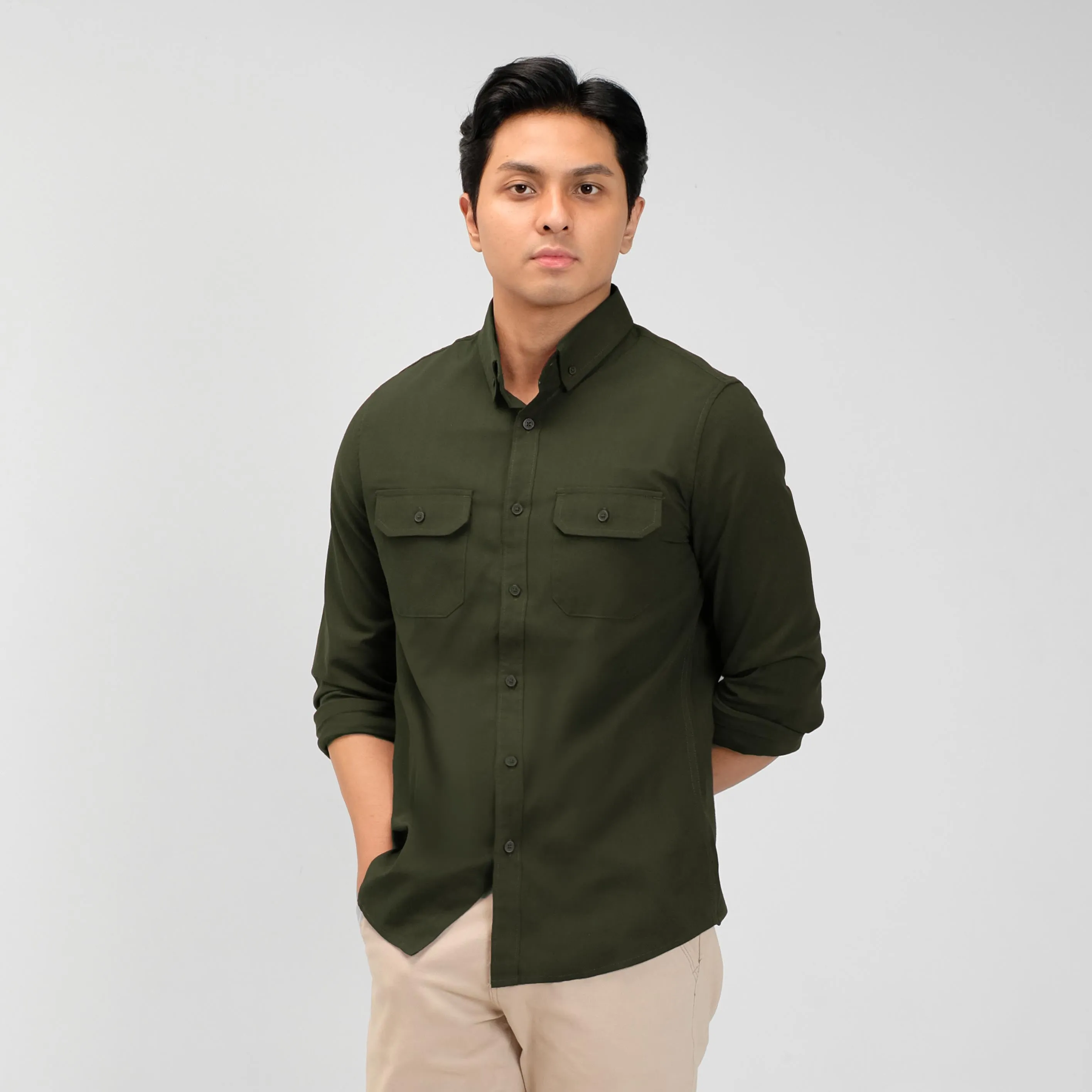 Denzel Workshirt Kemeja Kerja Lengan Panjang
