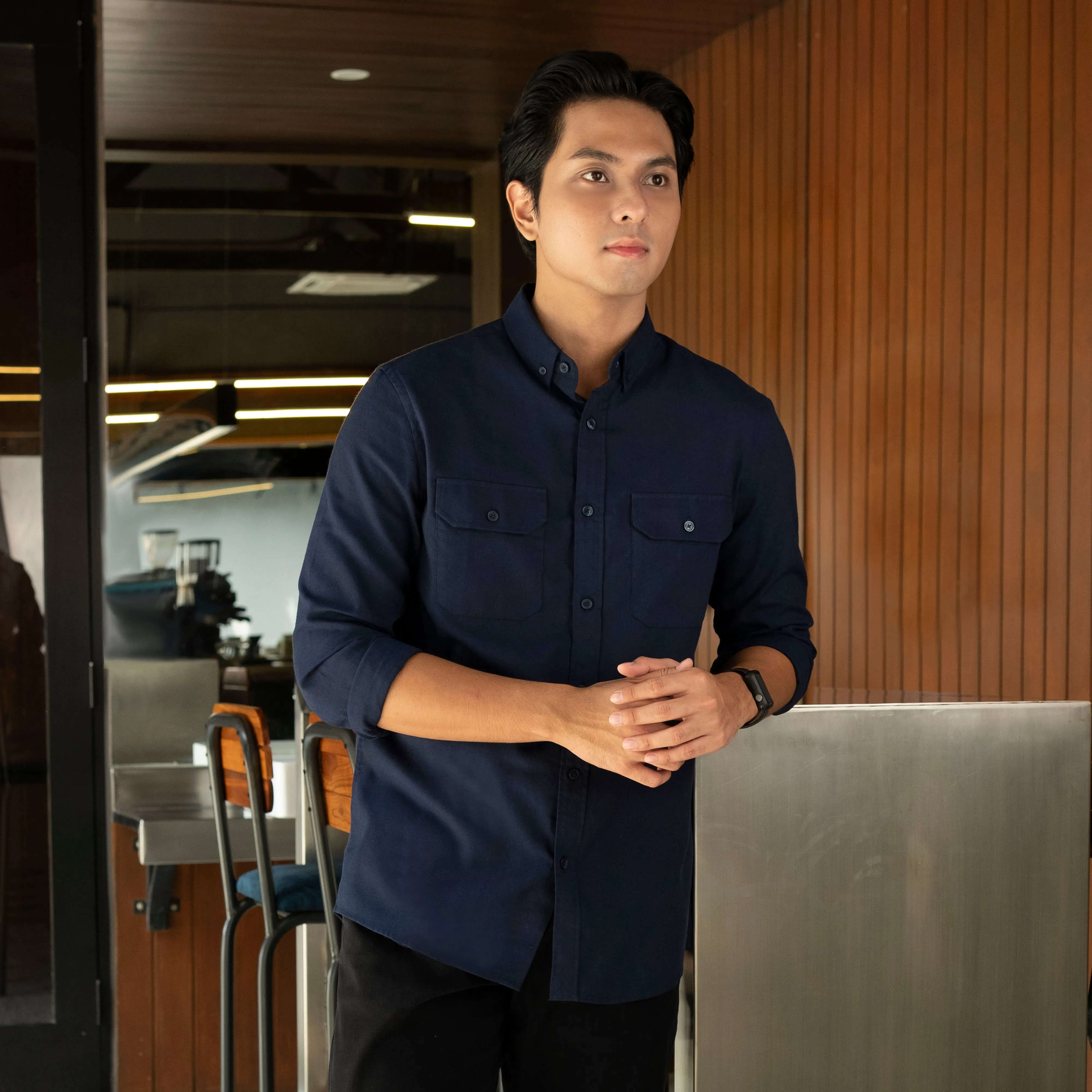 Denzel Workshirt Kemeja Kerja Lengan Panjang