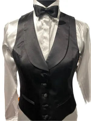 DeRegnaucourt Black Silk Formal Vest