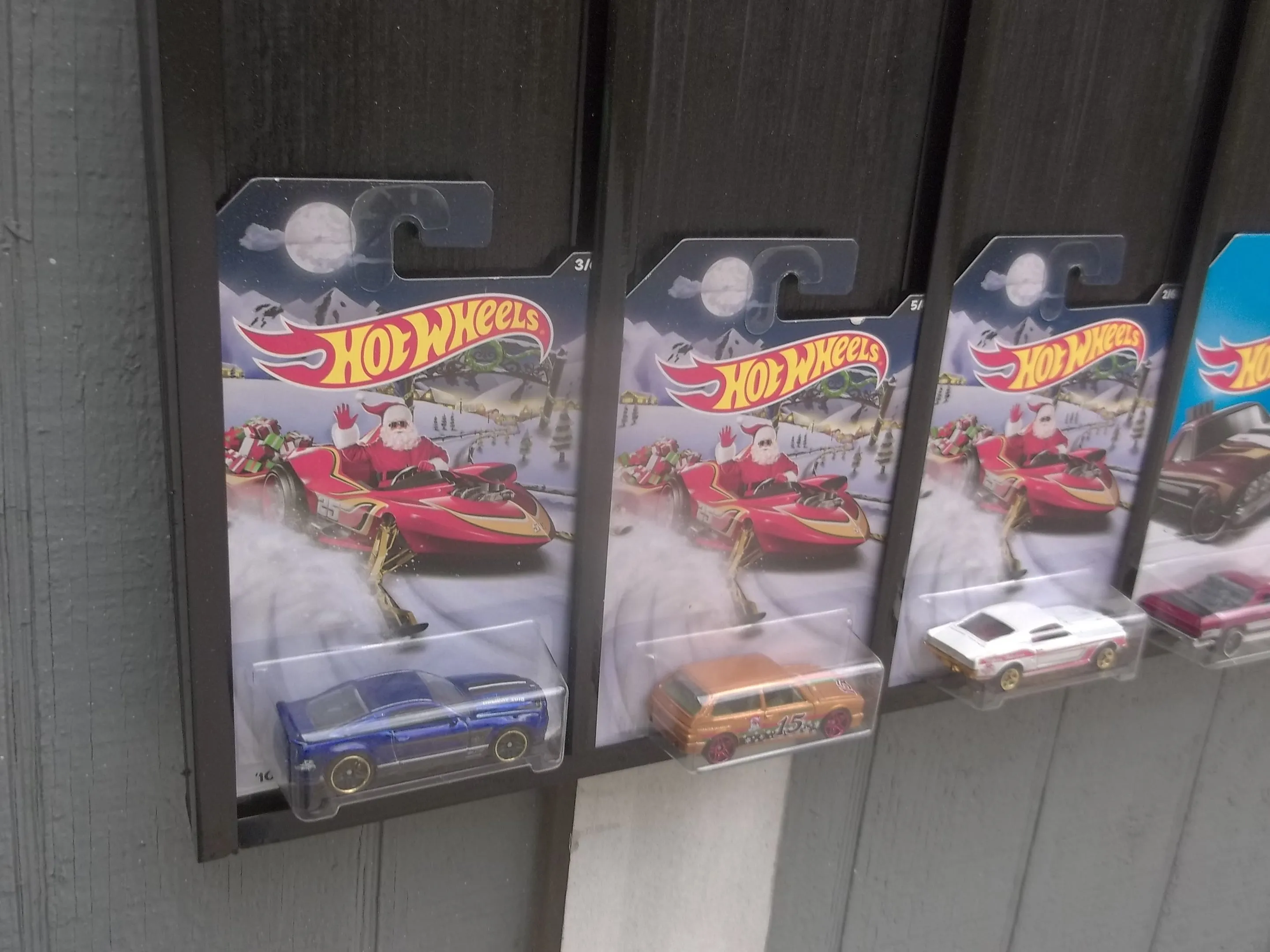 Display Case Rack for Packaged 4.25" Wide Die Cast Cars, For Up To 100 cars