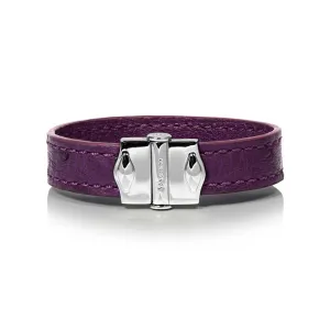 D'Monti Bordeaux Purple - France Luxe Genuine Ostrich Leather Womens Bracelet