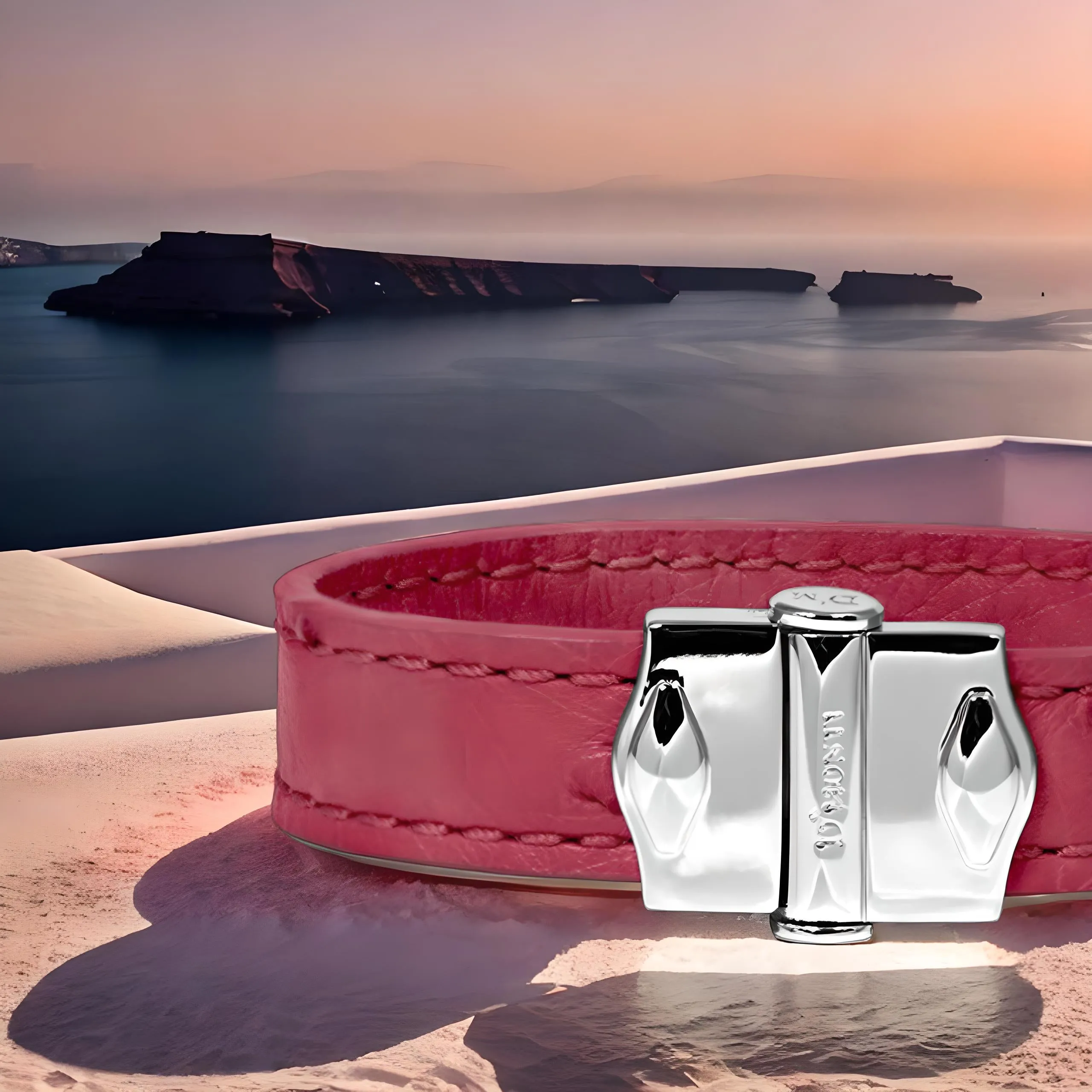D'Monti Nessier Pink - France Luxe Genuine Ostrich Leather Womens Bracelet