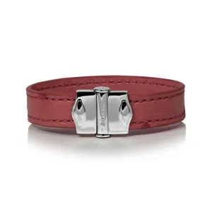 D'Monti Nessier Pink - France Luxe Genuine Ostrich Leather Womens Bracelet