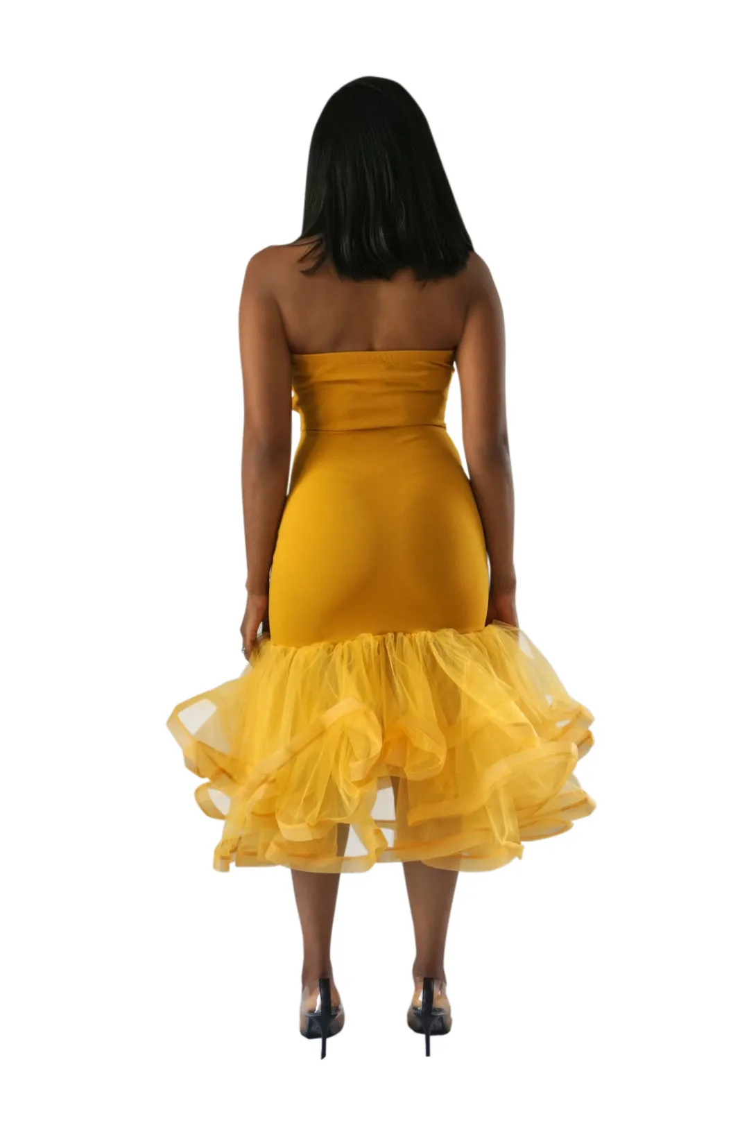 Dolled Up Dress (Mustard)