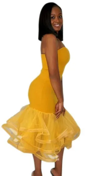 Dolled Up Dress (Mustard)
