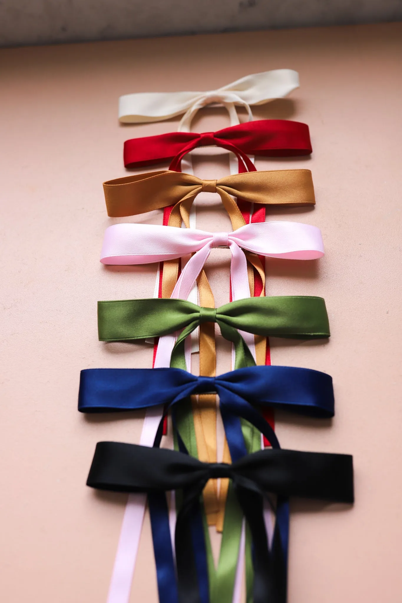 DOUBLE TAIL SATIN BOW ( 6 COLORS )