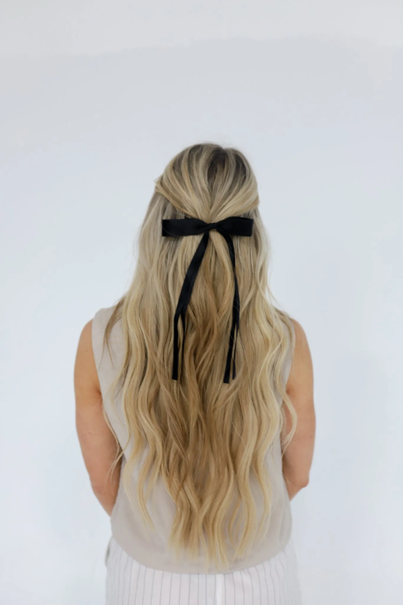 DOUBLE TAIL SATIN BOW ( 6 COLORS )