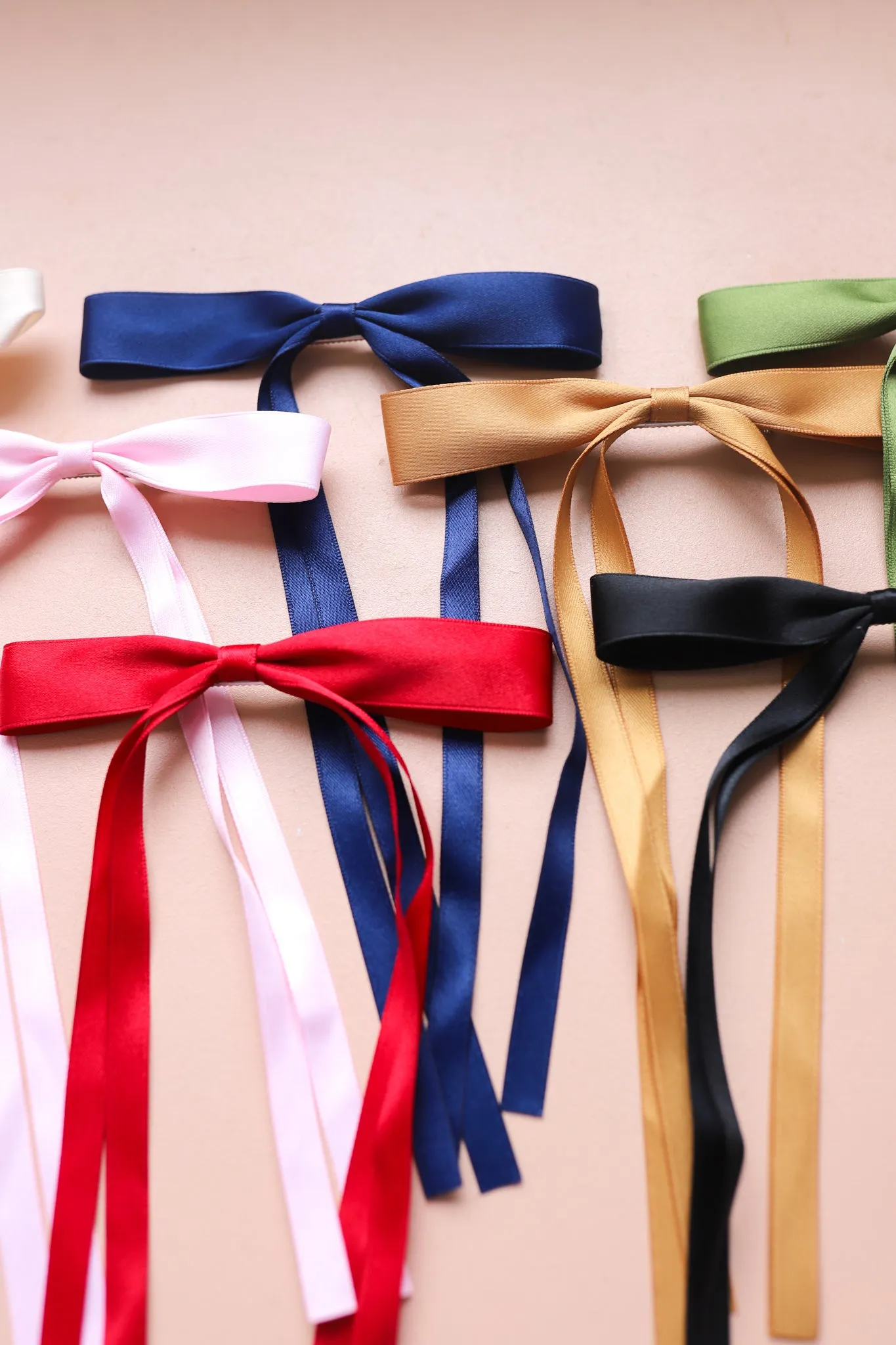 DOUBLE TAIL SATIN BOW ( 6 COLORS )