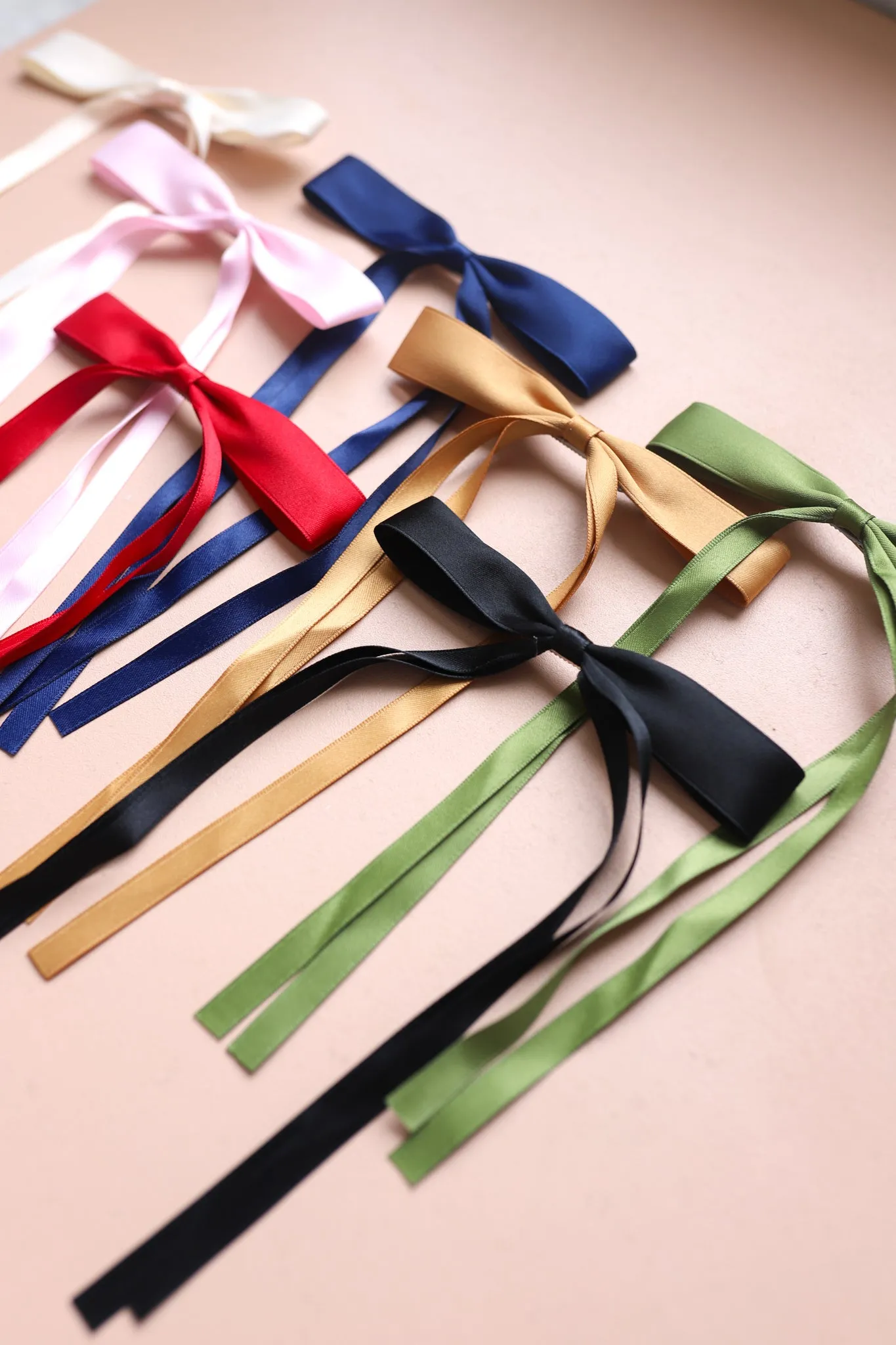 DOUBLE TAIL SATIN BOW ( 6 COLORS )
