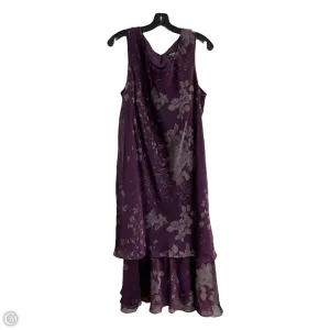 Dress Casual Midi By R And M Richards In Purple, Size: Xl