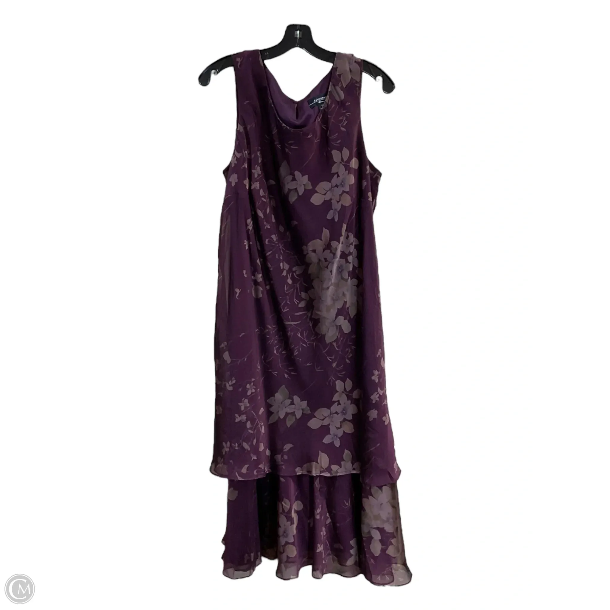 Dress Casual Midi By R And M Richards In Purple, Size: Xl